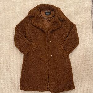 Lucky Brand Brown Teddy Pea Coat